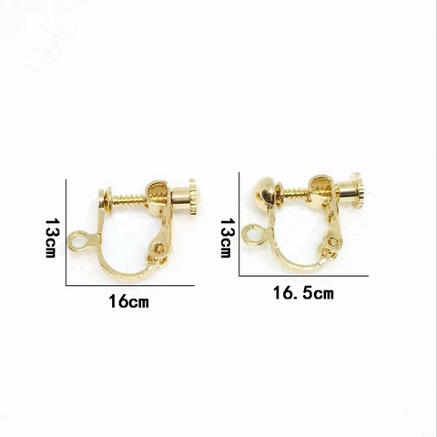 Convertidores Pendientes Ajustables De Tornillo Cobre Metal Clips Accesorios Para Orejas Sin Agujeros DIY Joyería