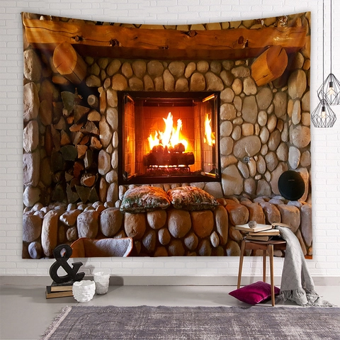 Landscape Scenery Wall Hanging Tapestry Bohemian Nordic Style 3D Nature Digital Print Polyester Fabric Home Decor
