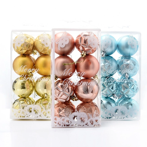 Palle Di Natale Plastica Texture Miste Infrangibili Decorazioni Appese Per Festa Di Vacanze Casa