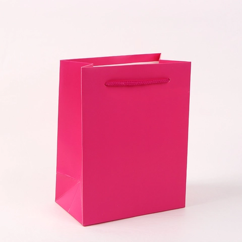 Sacchetto Regalo in Cartone Bianco Tinta Unita Con Manico Borsa in Carta Opaca per Matrimonio Festa Shopping
