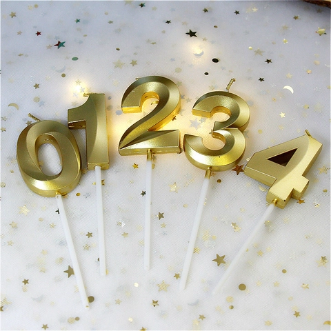 Geburtstag Zahlenkerzen Geometrisches Metallic Paraffinwachs Tortendeko Für Jubiläum Hochzeit Party Feier