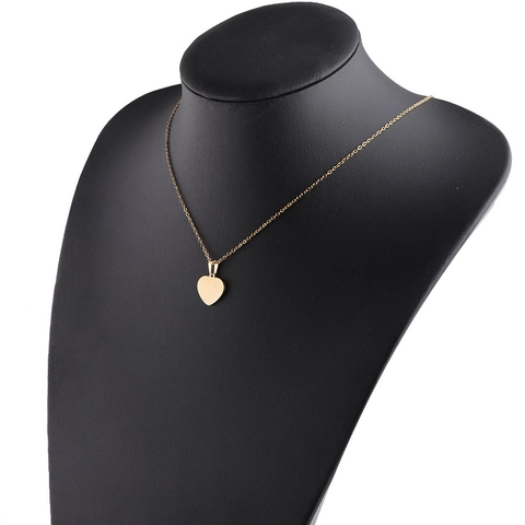 Heart Pendant Necklace 304 Stainless Steel Mirror Polished Minimalist Fashion Jewelry For Women Men