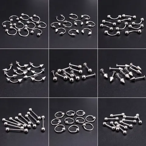 Bijoux De Piercing Pour Ongles En Acier Inoxydable Anneaux Et Clous Style Punk Décoration Métallique Cool Pour Manucure DIY