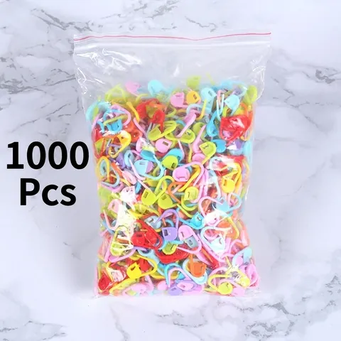 Colorful Plastic Locking Stitch Markers For Knitting And Crochet Needlework Projects Safety Pin Shape DIY Weaving Tools