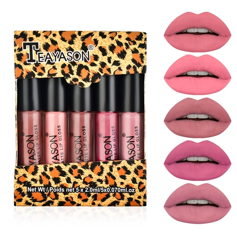 Lucidalabbra Opaco Rossetto Liquido Impermeabile A Lunga Durata Vellutato Liscio Colori Nude Donna Trucco Viaggio