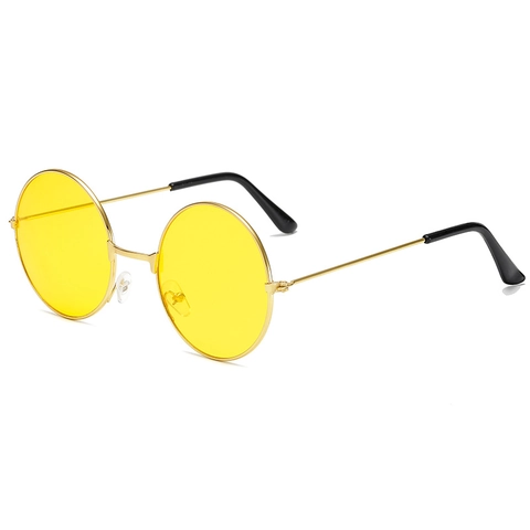 Retro Runde Sonnenbrille Metallrahmen UV400 Schutz Vintage Mode Brille Für Herren Damen Outdoor Party