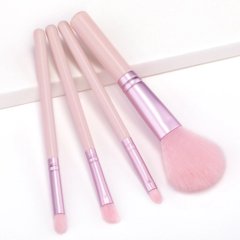 Roze Roségouden Make-up Kwasten Voor Poeder Oogschaduw Blush Met Nylon Haren En Houten Handvat Draagbare Schoonheidshulpmiddelen