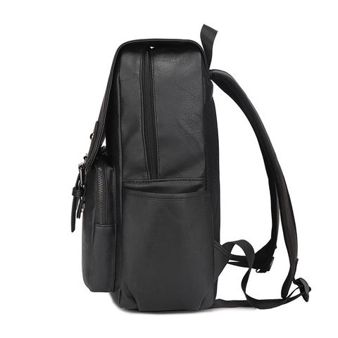 Retro PU Leather Backpack Large Capacity Waterproof Business Travel School Bag For Men Vintage Laptop Rucksack Classic