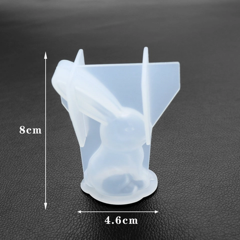 Καλούπι Σιλικόνης Λαγουδάκι 3D Σχήμα Λαγού Με Μεγάλα Αυτιά Επιφάνεια Καθρέφτη Για Ρητίνη Κεριά Και Σοκολάτα