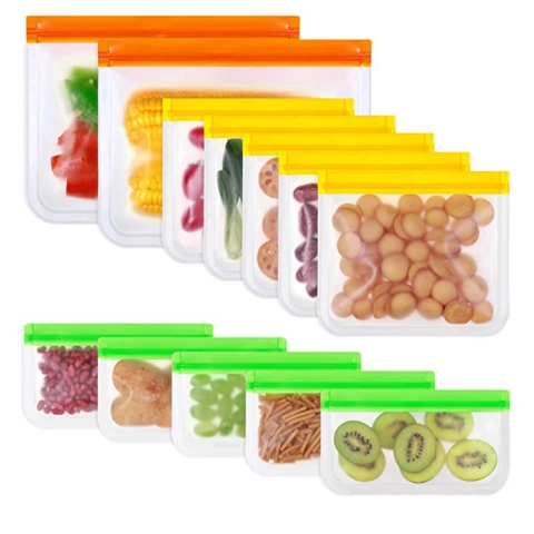 Sacchetti Riutilizzabili Per Alimenti PEVA Ermetici Impermeabili Lavabili Per Organizzazione Della Cucina