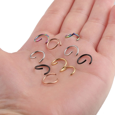 Stainless Steel Open Jump Rings Circular Metal Connectors For DIY Jewelry Making Crafts Vacuum Real Gold Plated