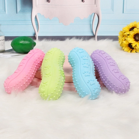 Jouet À Mâcher Pour Chien Forme De Cacahuète Caoutchouc Durable Dentition Nettoyage Dentaire Interactif Pour Petits Moyens Chiens