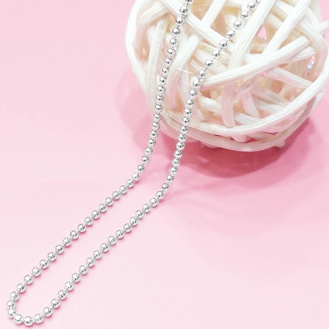 925 Sterlingsilber Kugelkette Halskette Minimalistische Runde Kugel Link Choker Für Damen Elegante Mode Schmuck Zubehör