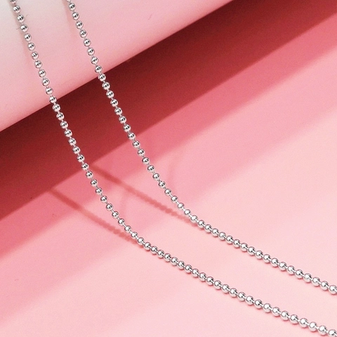 925 Sterlingsilber Kugelkette Halskette Minimalistische Runde Kugel Link Choker Für Damen Elegante Mode Schmuck Zubehör