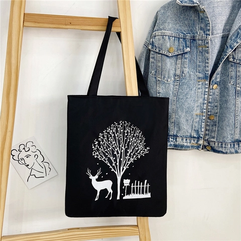 Bolsas De Compras De Tela Oxford Con Letras Básicas Para Mujeres