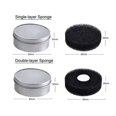 Makeup Brush Cleaner Sponge Box Dry Color Removal Quick Wash Tinplate Portable Cosmetic Tool