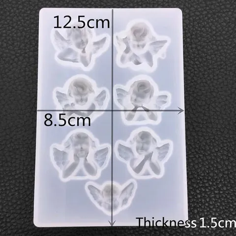 Moule En Silicone Petit Ange Multi Cavités DIY Résine Artisanat Outil De Cuisson Fabrication De Pendentifs Blanc