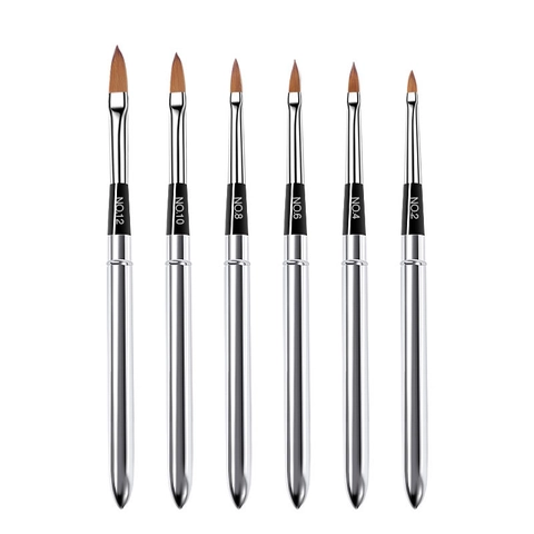 Professional Nail Art Brush Collection For Manicure Painting Drawing UV Gel Polish Dotting Pens Acrylic Wood Handle Kit