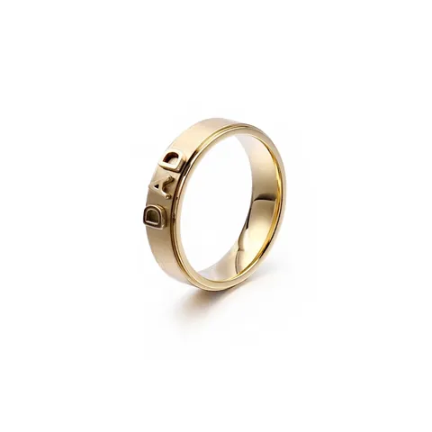 Anillo DAD De Acero Inoxidable Para Hombre Banda De Acero De Titanio Cepillado Joyería Regalo Día Del Padre Estilo Sello