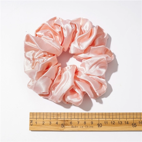 Oversized Satijn Satijn Haar Scrunchies Elastische Paardenstaart Houder Elegante Franse Stijl Mode Haaraccessoires Voor Vrouwen