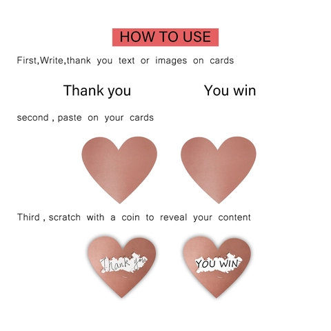 Pegatinas Para Rascar En Forma De Corazón Etiquetas Metálicas Autoadhesivas Para Juego DIY Regalo Sorpresa Recompensa
