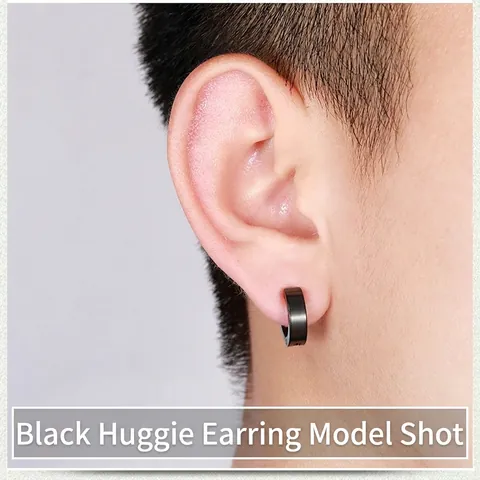Minimalistische Polierte Creolen Aus Edelstahl Für Damen Herren Punk Stil Unisex Huggie Ohrringe Piercing Schmuck