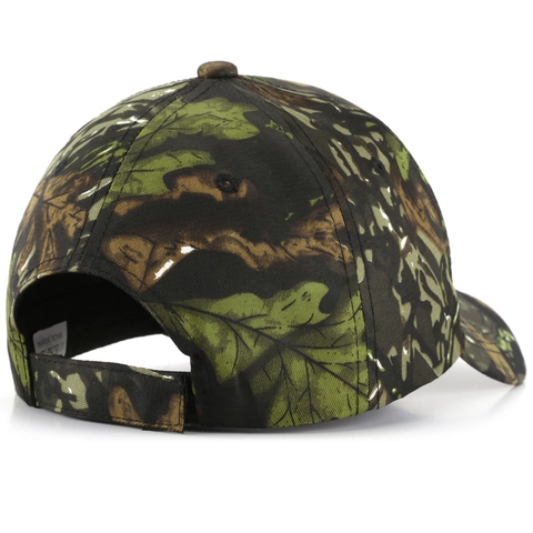Camouflage Baseball Cap Bionic Leaf Pattern Outdoor Tactical Hunting Fishing Sunshade Hat Adjustable Breathable Cotton