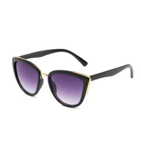 Occhiali Da Sole Cat Eye Da Donna Moda Montura PC Decorazione In Metallo UV400 Lenti Sfumate Stile Vintage