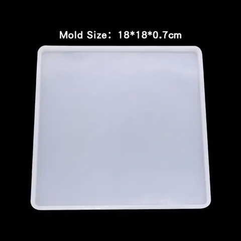 Silicone Mold DIY Resin Casting High Mirror Surface Rectangle Square For Crafting Jewelry Making Tabletop Display