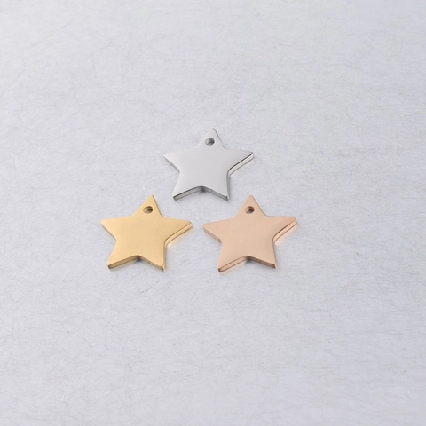 Star Pendants 304 Stainless Steel Mirror Polished Five Pointed Star Charms For DIY Necklace Bracelet Jewelry Making