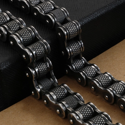 Pulsera De Cadena De Motocicleta Biker Industrial Para Hombre Acero Inoxidable 316L Estilo Mecánico Punk Retro Pesado