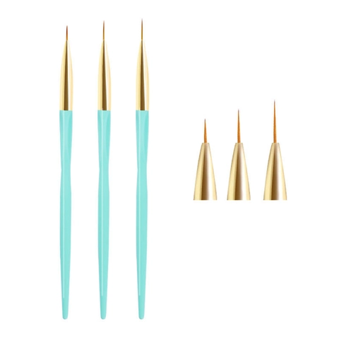 Nail Art Brushes For Fine Lines UV Gel Carving Detail Painting Drawing With Acrylic Glitter Handle Professional DIY
