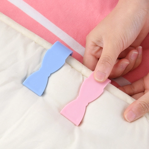 Clips Para Funda De Edredón Lazo Sujetadores Sin Agujas Antideslizantes Pinzas Para Sábanas Accesorios Decorativos De Cama