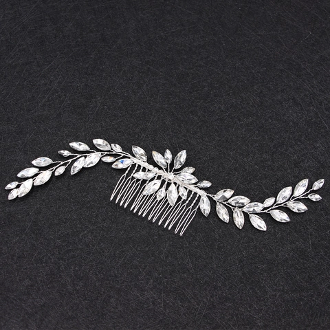 Pettine Per Capelli Da Sposa Elegante Con Strass In Vetro Navette E Design A Vite In Lega Per Matrimonio Festa Ballo