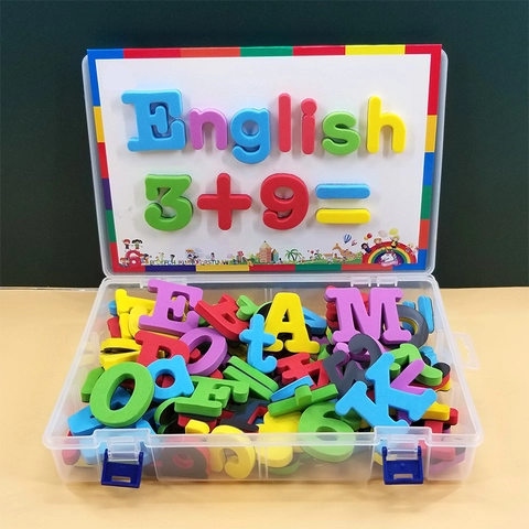 Magnetische Alfabet Letters Cijfers Eva Schuim Koelkaststickers Educatief Spelling Rekenen Leerspeelgoed Voor Peuters Kinderen