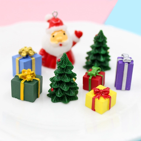 3D Miniatur Weihnachtsbaum Harz Charms Für DIY Basteln Schmuckherstellung Handyhülle Dekor Kühlschrankmagnet Ornamente