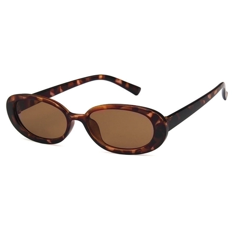Fashion Oval Frame Sunglasses Retro Cow Pattern UV400 Protection Y2K Style Trendy Eyewear For Men And Women