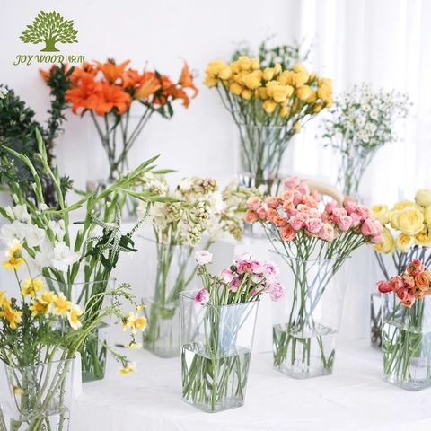 Secchio Per Fiori Per Fioristi Plastica Inspessita Alluminio Acrilico Trasparente Contenitore Per Composizioni Floreali Decorazione