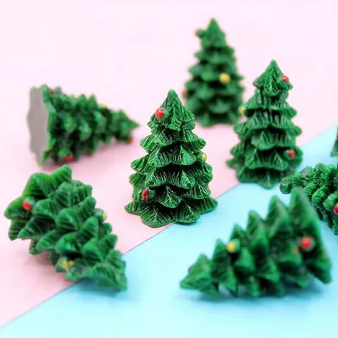 3D Miniatur Weihnachtsbaum Harz Charms Für DIY Basteln Schmuckherstellung Handyhülle Dekor Kühlschrankmagnet Ornamente