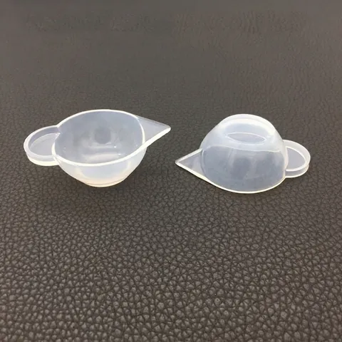 Silicone Mixing Cup Resin DIY Jewelry Making Epoxy Glue Tools With Spout Handle Spatula Spoon Translucent White Flexible