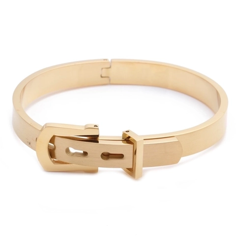 Men Bracelet Bangle Stainless Steel Roman Numerals Belt Buckle Braided Cable Design Punk Style Jewelry