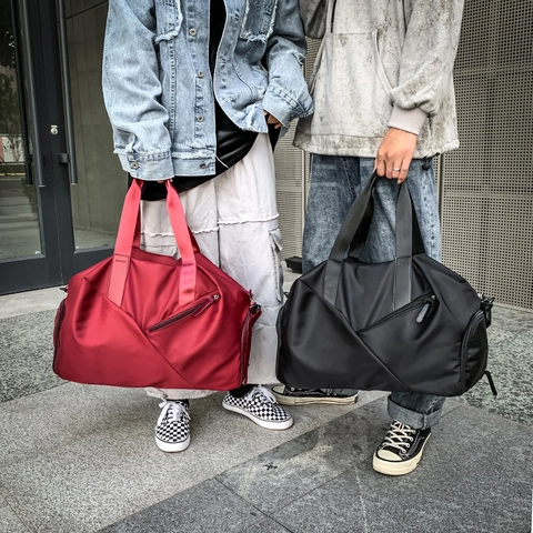 Reisetasche Duffel Bag Nylon Wasserdicht Gym Sport Handtasche Mit Schuhfach Und Nassfach Für Unisex Herren Damen