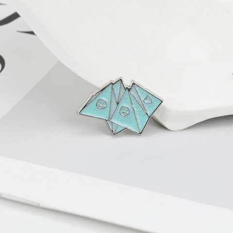 Spilla In Smalto Gatto Cartone Animato Pin Origami Geometrico Glitter Gioielli In Lega Accessorio Abbigliamento Borsa