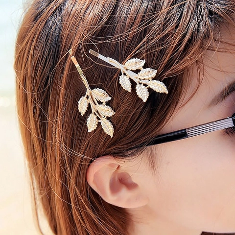 Pinzas Para El Cabello De Aleación Vintage Con Hojas De Estrella De Mar Horquillas Retro Para Boda