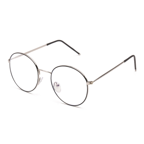 Montatura Per Occhiali Tondi Retrò Lega Metallica Anti Luce Blu Protezione Occhi Occhiali Da Moda Unisex Montatura Classica