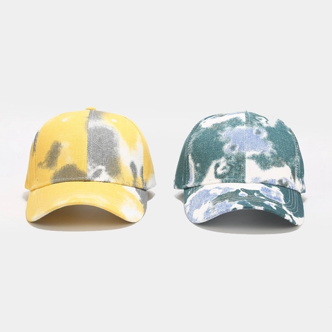 Berretto Da Baseball Tie Dye Tela Di Cotone Tesa Curva Regolabile All Aperto Tempo Libero Streetwear Moda Cappello Per Uomo Donna