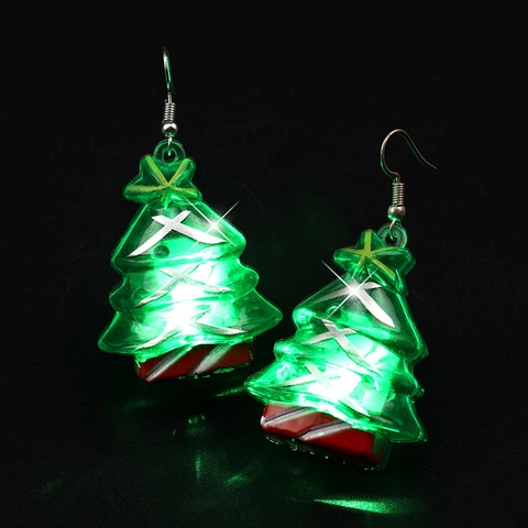 Weihnachten LED Leuchtende Ohrringe Boho Stil Festlicher Harz Schmuck Rentier Schneeflocke Glühbirne Muster Ohrringe Für Herren Damen Party