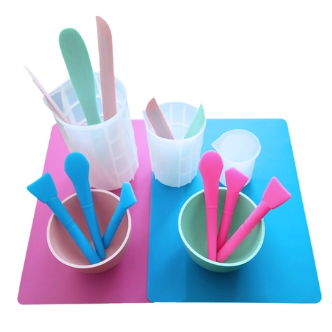 Bastoncino Di Silicone Spatola Misurino Riutilizzabile Flessibile Per Artigianato In Resina DIY Miscelazione Maschera Bellezza