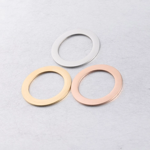 Grote Ronde Ring Hanger 304 Roestvrij Staal Spiegel Gepolijst Blanco Graveertag DIY Sieraden Maken Ketting Accessoires