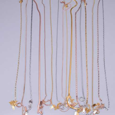 Roestvrijstalen Ketting Halsketting Vacuüm Verguld Multi Stijl Slang Doos Lip Schakel Mode Sieraden Voor Dames Heren